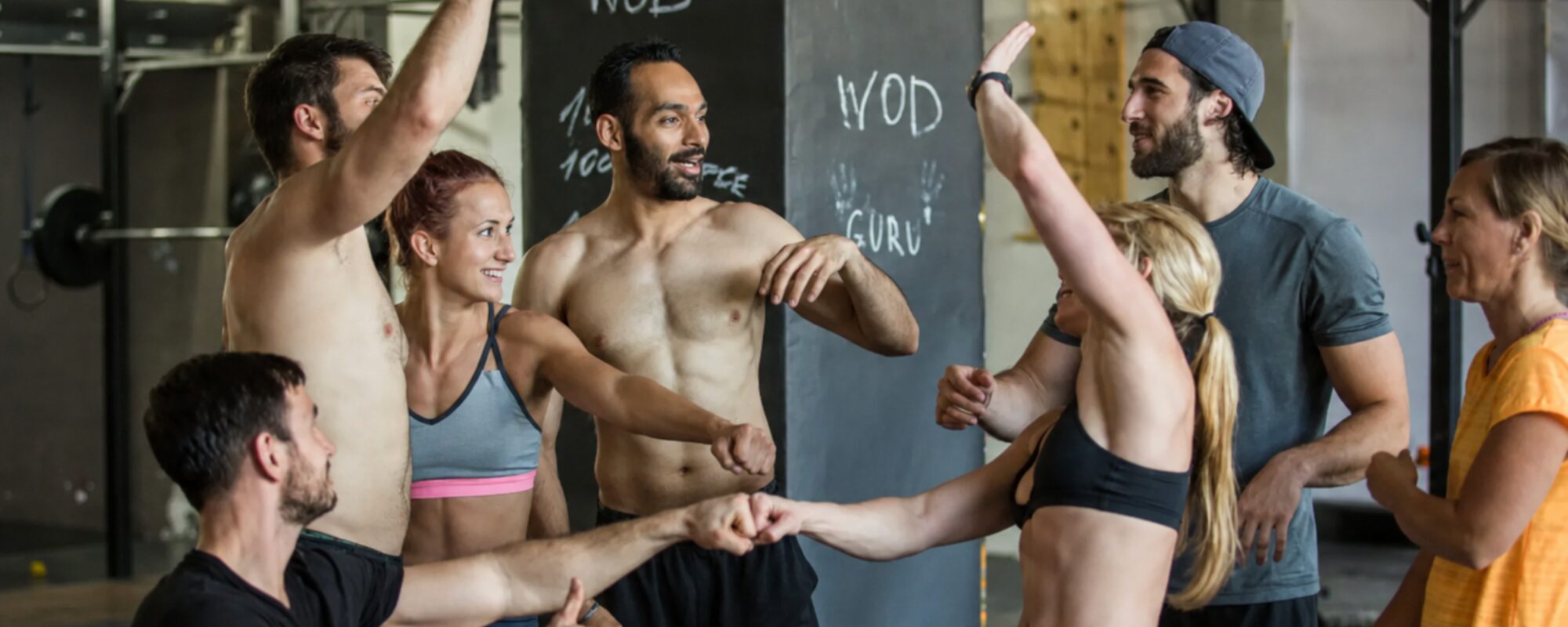 Gym member training at a StreamFit-powered gym